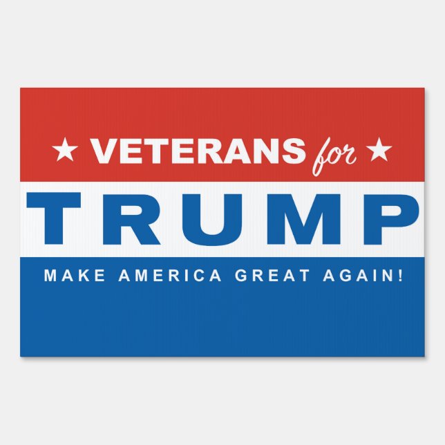 Veterans for Trump Yard Sign (Front)