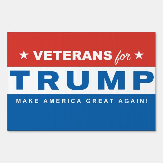 Veterans for Trump Yard Sign