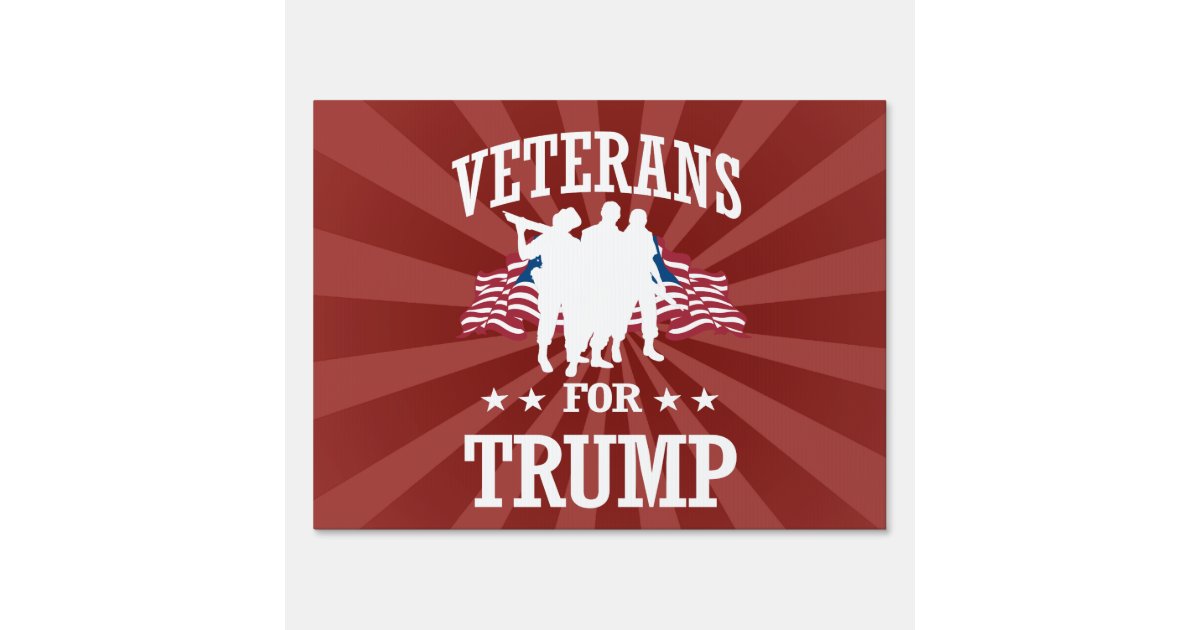 VETERANS FOR TRUMP YARD SIGN Zazzle