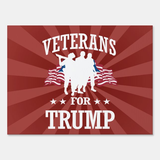 VETERANS FOR TRUMP YARD SIGN (Front)