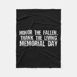 Veterans, Memorial Day - Honor The Fallen Thank Fleece Blanket