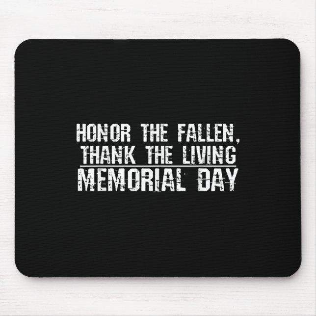 Veterans, Memorial Day - Honor The Fallen Thank Mouse Pad (Front)