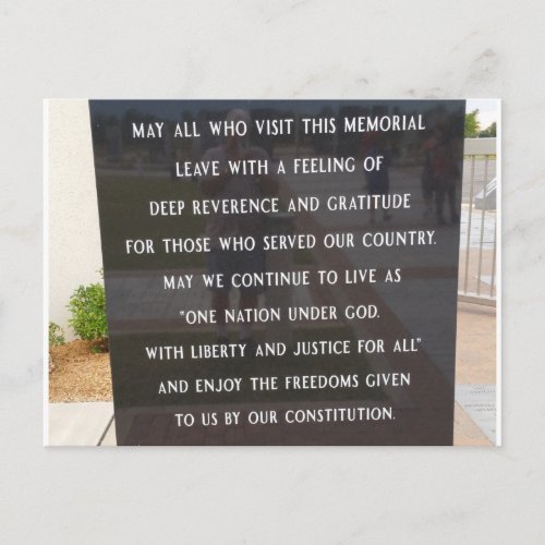 Veterans Memorial Postcard