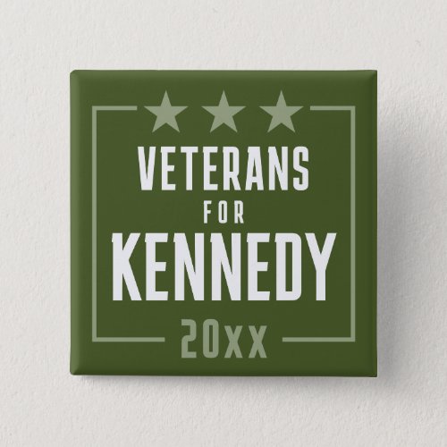 Veterans olive green for RFK JR Kennedy _ 2024 Button
