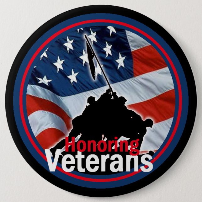 Veterans Pinback Button (Front)