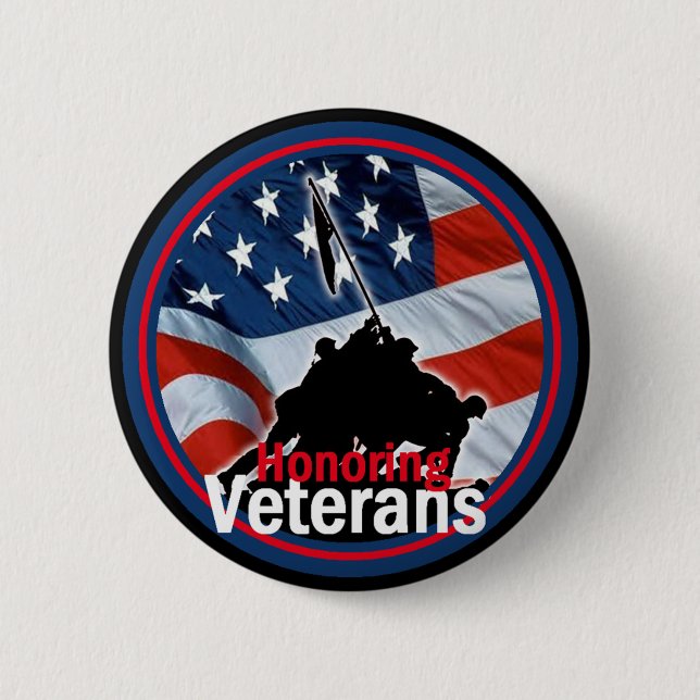 Veterans Pinback Button (Front)