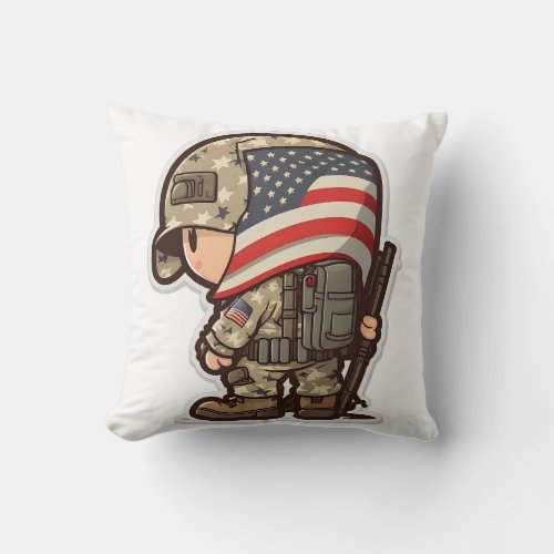 Veterans Pride Honoring Our US Army Heroes Throw Pillow