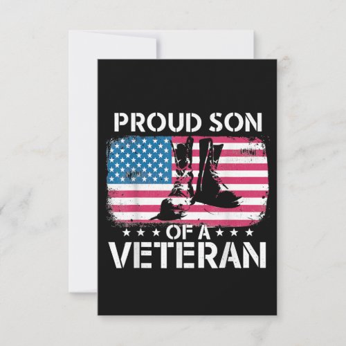 Veterans _ Proud Son Of A Veteran T_Shirt RSVP Card