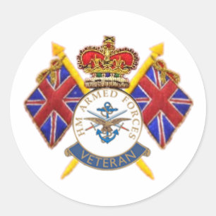 Veteran's Round Sticker