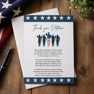 Veterans Thank You | Patriotic Appreciation Card