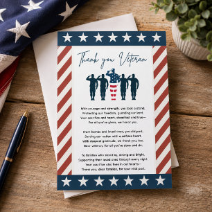 Veterans Thank You   Patriotic Appreciation Card