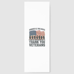 Veterans Thank You Patriotic Military Flag Shirt D Bookmarks