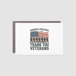 Veterans Thank You Patriotic Military Flag Shirt D Car Magnet