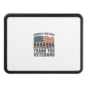 Veterans Thank You Patriotic Military Flag Shirt D Hitch Cover