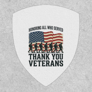 Veterans Thank You Patriotic Military Flag Shirt D Patch