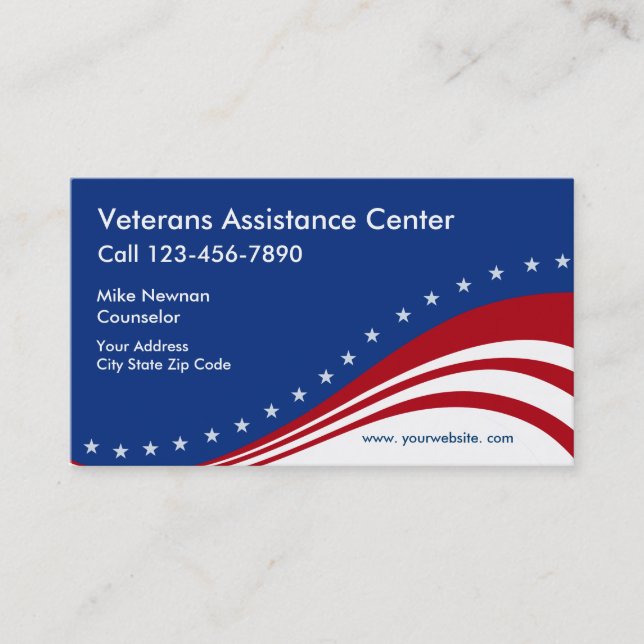 Veterans Themed Business Card (Front)