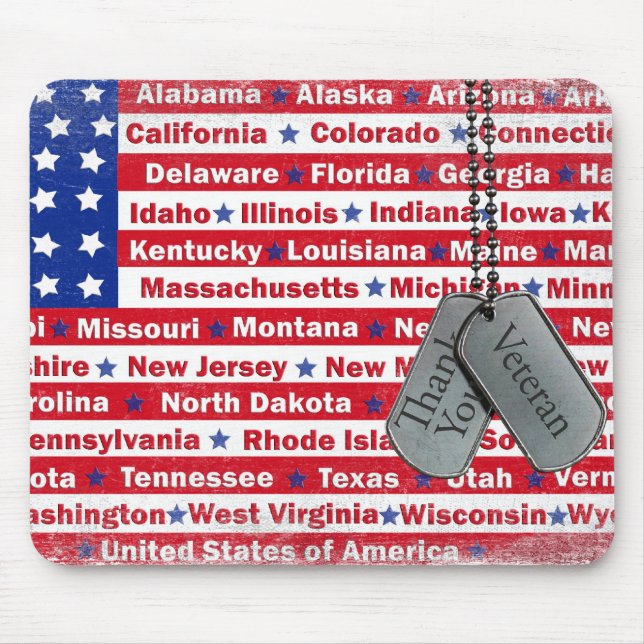Veteran's Tribute Mouse Pad (Front)