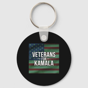Veterans Voting For Kamala Harris 2024 Keychain