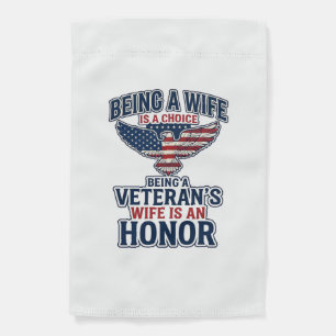 Veterans Wife Honor Patriotic Eagle Shirt Garden Flag