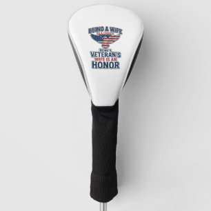 Veterans Wife Honor Patriotic Eagle Shirt Golf Head Cover