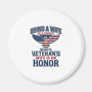 Veterans Wife Honor Patriotic Eagle Shirt Magnet