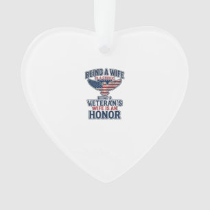 Veterans Wife Honor Patriotic Eagle Shirt Ornament