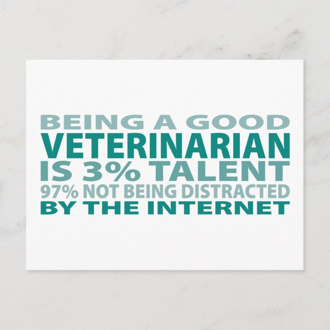 Veterinarian 3% Talent Postcard (Front)