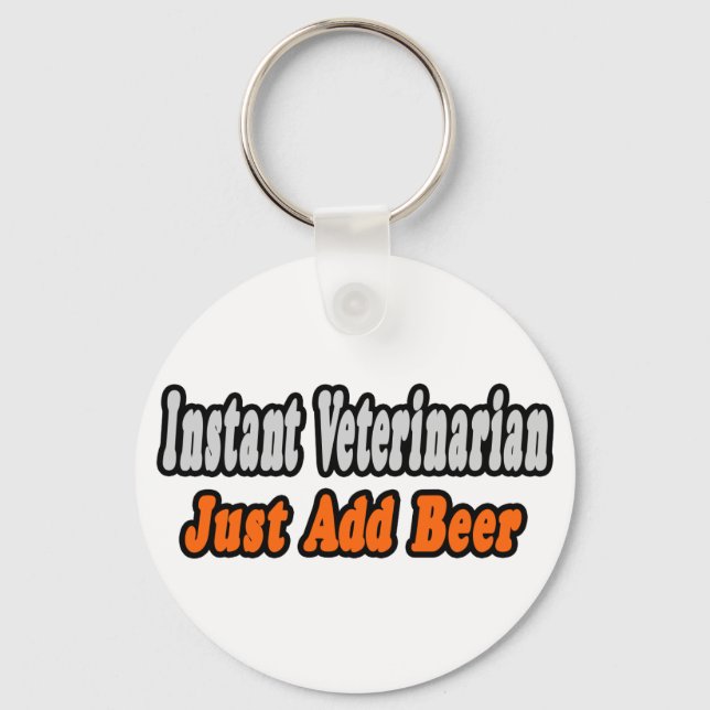 Veterinarian...Add Beer Keychain (Front)