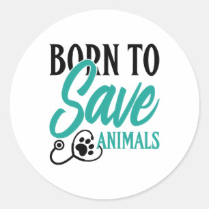 Veterinarian and Vet Tech Appreciation Classic Round Sticker