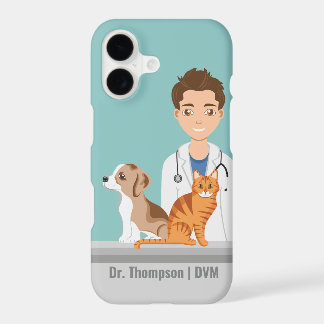 Veterinarian Animal Doctor Vet With Dog And Cat iPhone 17 Case