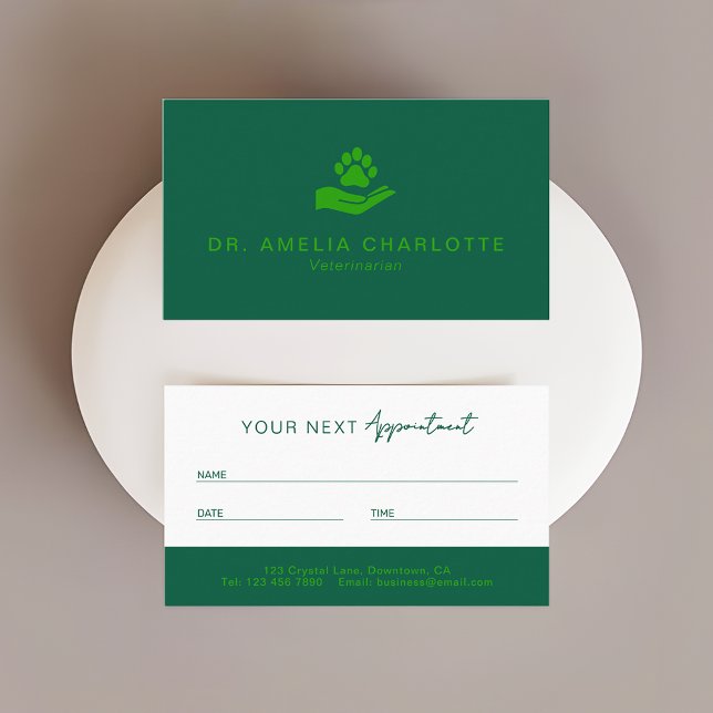 Veterinarian Appointment Card | Pet Care Center (Creator Uploaded)