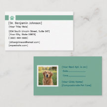 Veterinarian Appointment Card | Photo Template