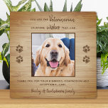 Veterinarian Appreciation Pet Photo Thank You Plaque<br><div class="desc">Say 'Thank You' to your wonderful veterinarian with a cute personalized pet photo plaque from the dog! "You are the Veterinarian... everyone wishes they had!" Personalize with the pet's name & favorite photo. This veterinary appreciation gift will be a treasure keepsake. COPYRIGHT © 2020 Judy Burrows, Black Dog Art -...</div>