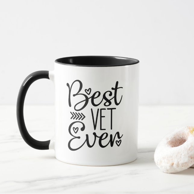 Veterinarian Best Vet Ever Mug (With Donut)
