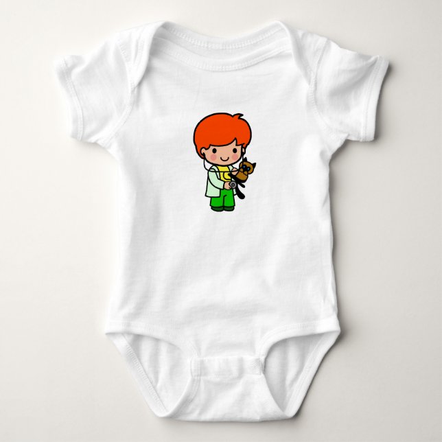 Veterinarian Boy Baby Bodysuit (Front)