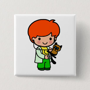 Veterinarian Boy Pinback Button