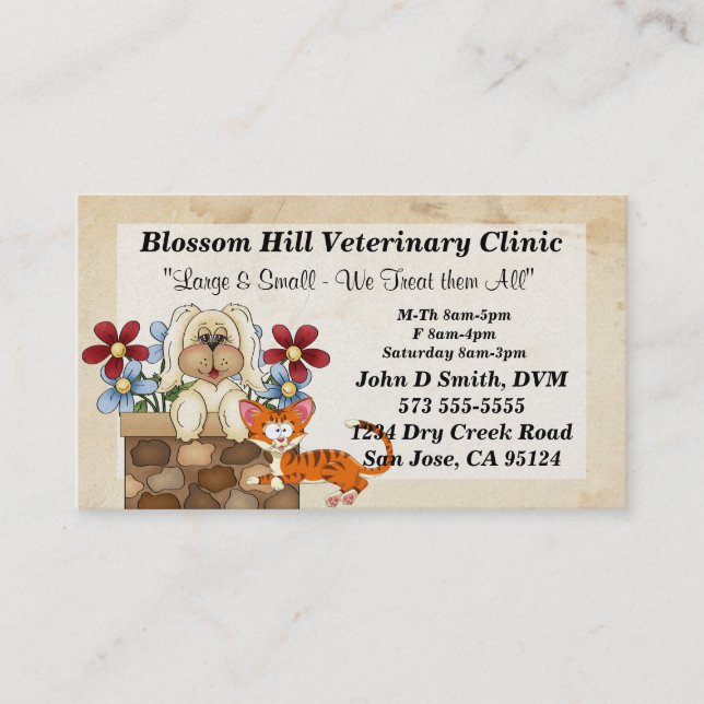 Veterinarian Business Card (Front)