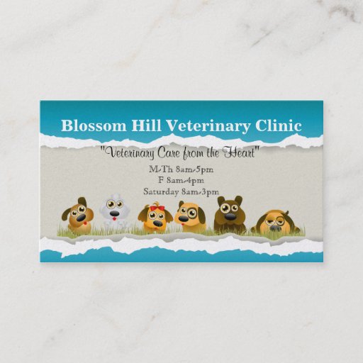 Customizable Veterinarian Business Card