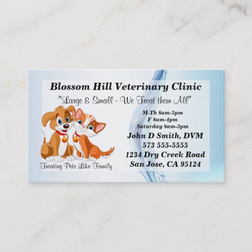 Customizable Veterinarian Business Card