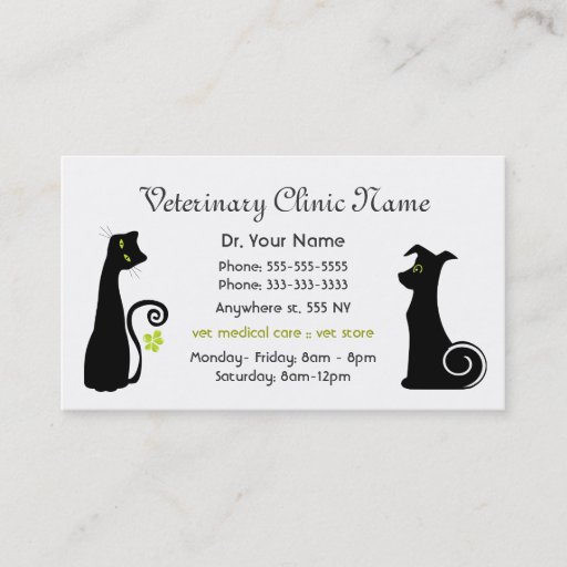 Customizable Veterinarian Business Card