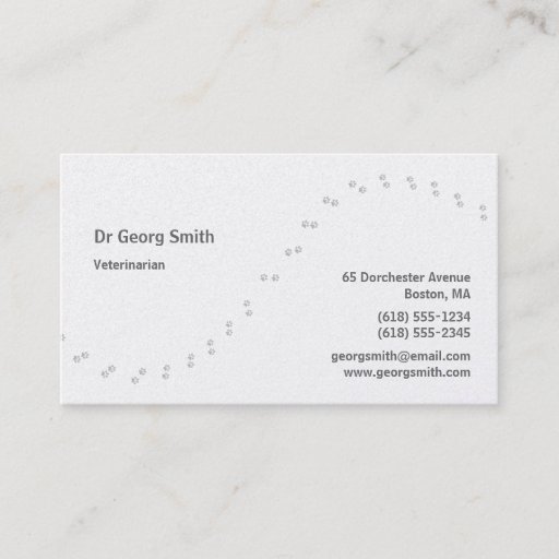 Customizable Veterinarian Business Card