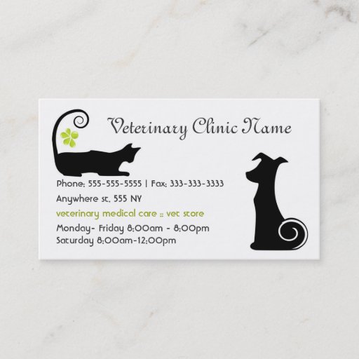 Customizable Veterinarian Business Card