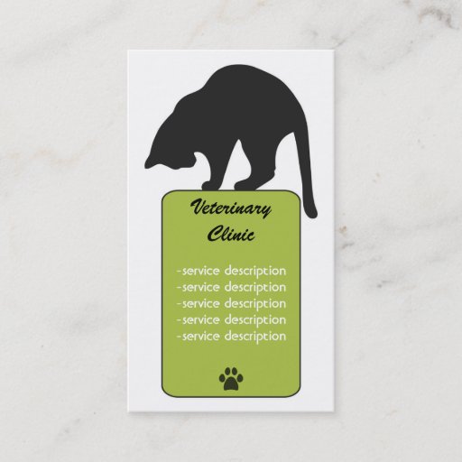 Customizable Veterinarian Business Card