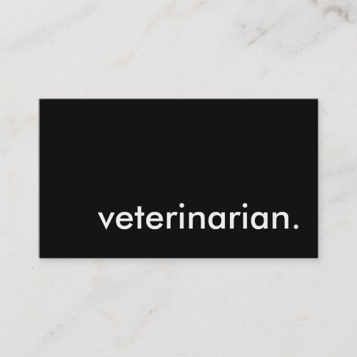 veterinarian. business cards