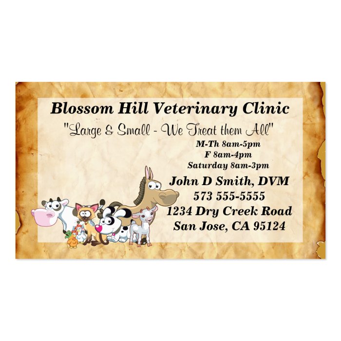 Veterinarian Business Card Zazzle