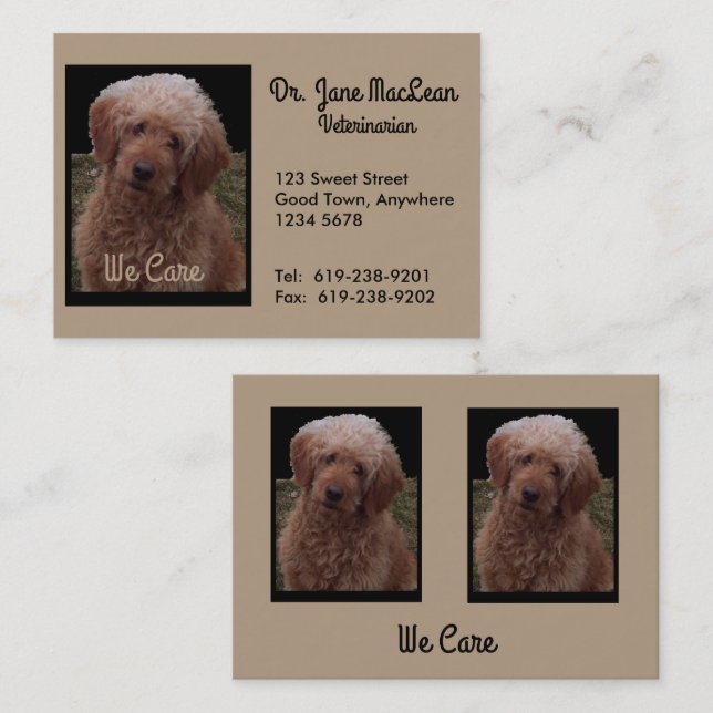 Veterinarian Business Card Cutest Dog in the World (Front/Back)