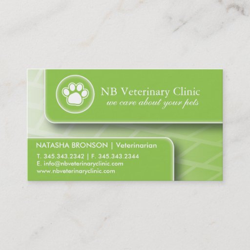 Customizable Veterinarian Business Cards