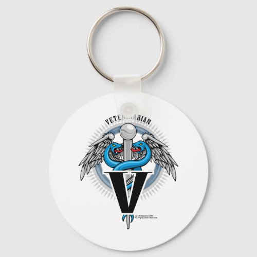 Veterinarian Caduceus Keychain