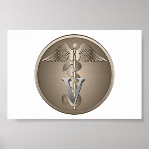 Veterinarian Caduceus Poster