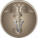 Veterinarian Caduceus Statuette<br><div class="desc">Animal Doctor Emblem - Veterinary Caduceus</div>